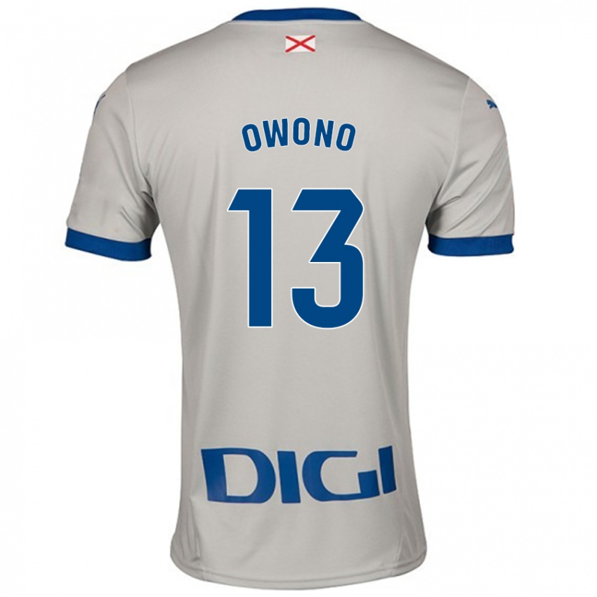 Kinderen Jesús Owono #13 Lichtgrijs Uitshirt Uittenue 2024/25 T-Shirt