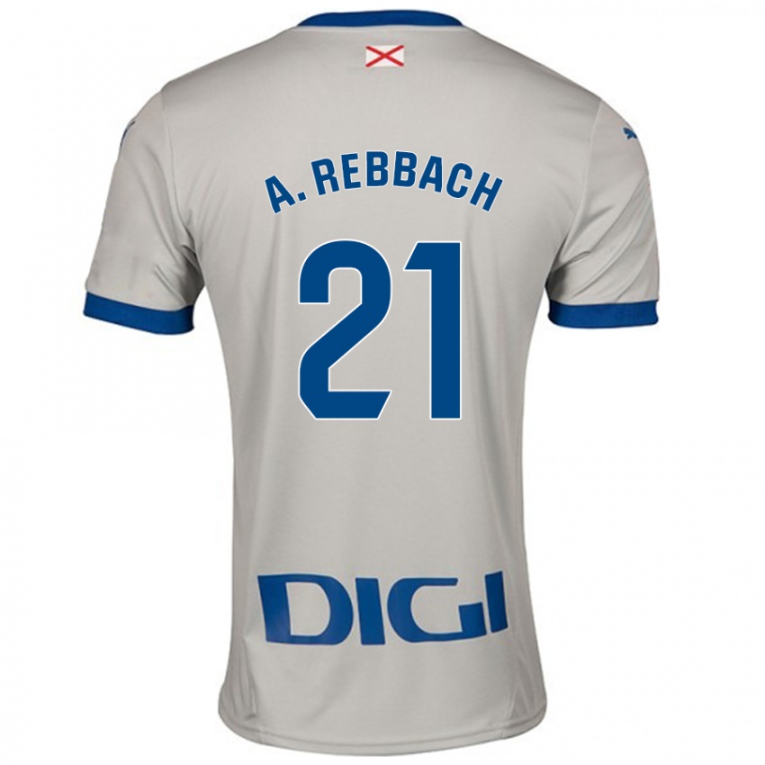 Kinderen Abde Rebbach #21 Lichtgrijs Uitshirt Uittenue 2024/25 T-Shirt