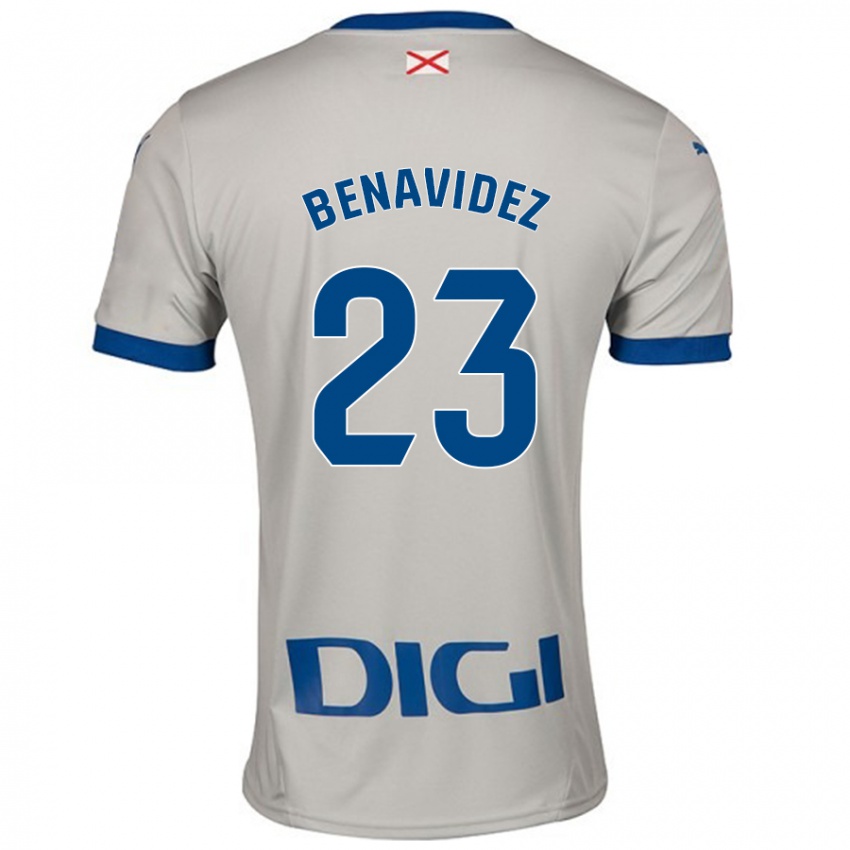 Kinderen Carlos Benavidez #23 Lichtgrijs Uitshirt Uittenue 2024/25 T-Shirt