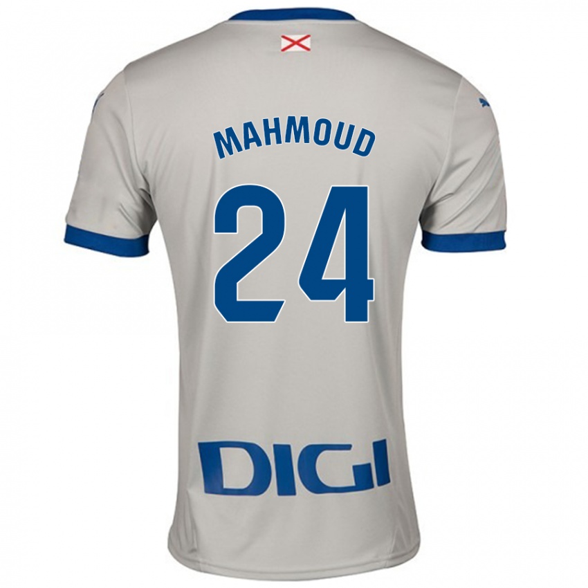 Kinderen Abdallahi Mahmoud #24 Lichtgrijs Uitshirt Uittenue 2024/25 T-Shirt