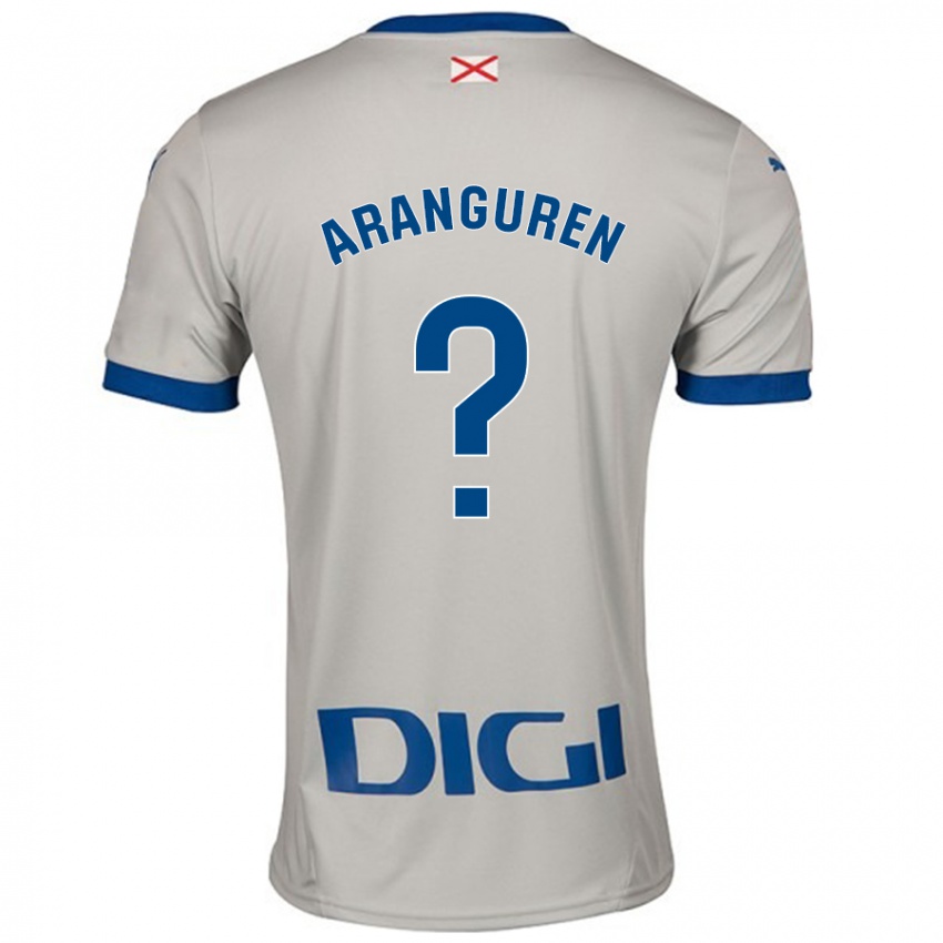 Kinderen Aitor Aranguren #0 Lichtgrijs Uitshirt Uittenue 2024/25 T-Shirt