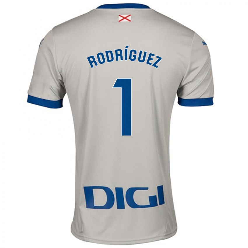 Kinderen Adrián Rodríguez #1 Lichtgrijs Uitshirt Uittenue 2024/25 T-Shirt