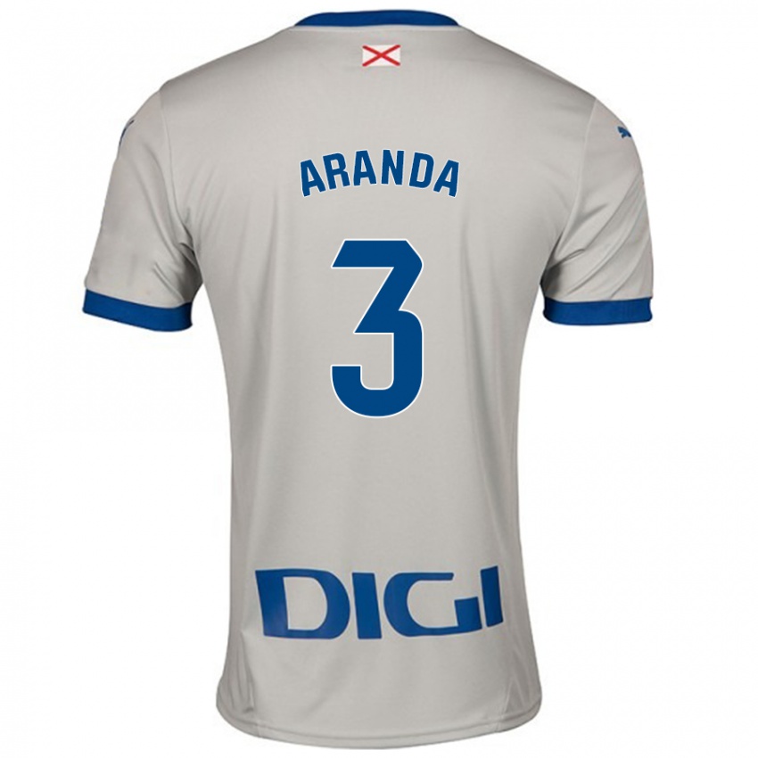 Kinderen Miguel Aranda #3 Lichtgrijs Uitshirt Uittenue 2024/25 T-Shirt