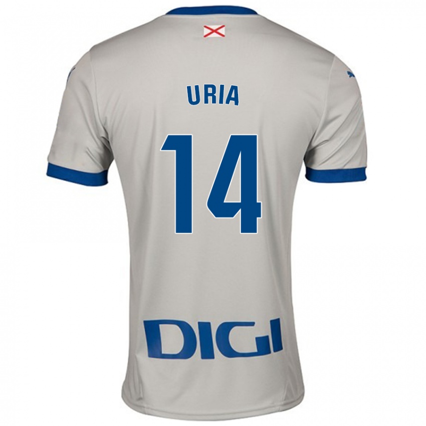 Kinderen Iker Uria #14 Lichtgrijs Uitshirt Uittenue 2024/25 T-Shirt