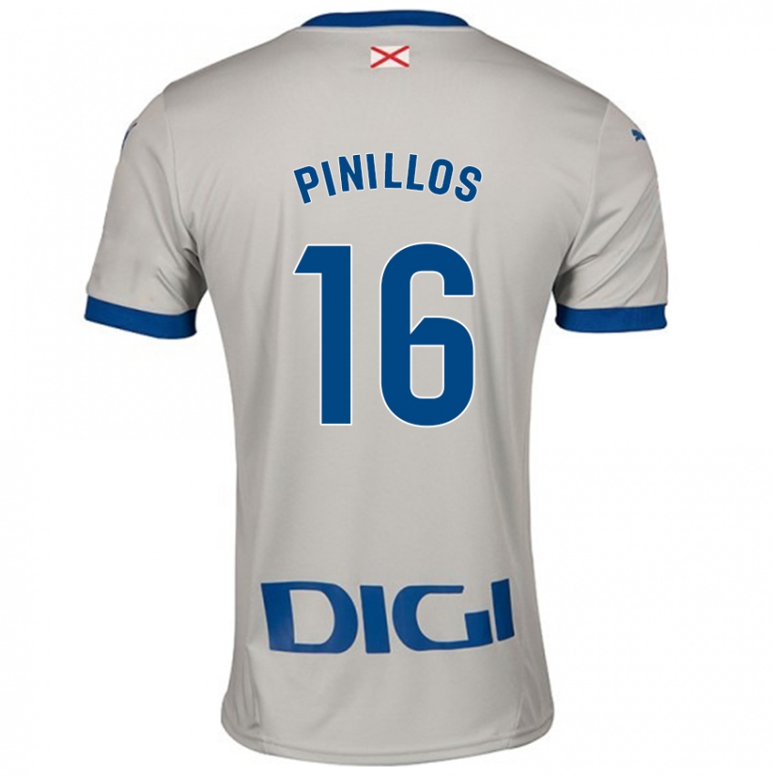 Kinderen Lander Pinillos #16 Lichtgrijs Uitshirt Uittenue 2024/25 T-Shirt