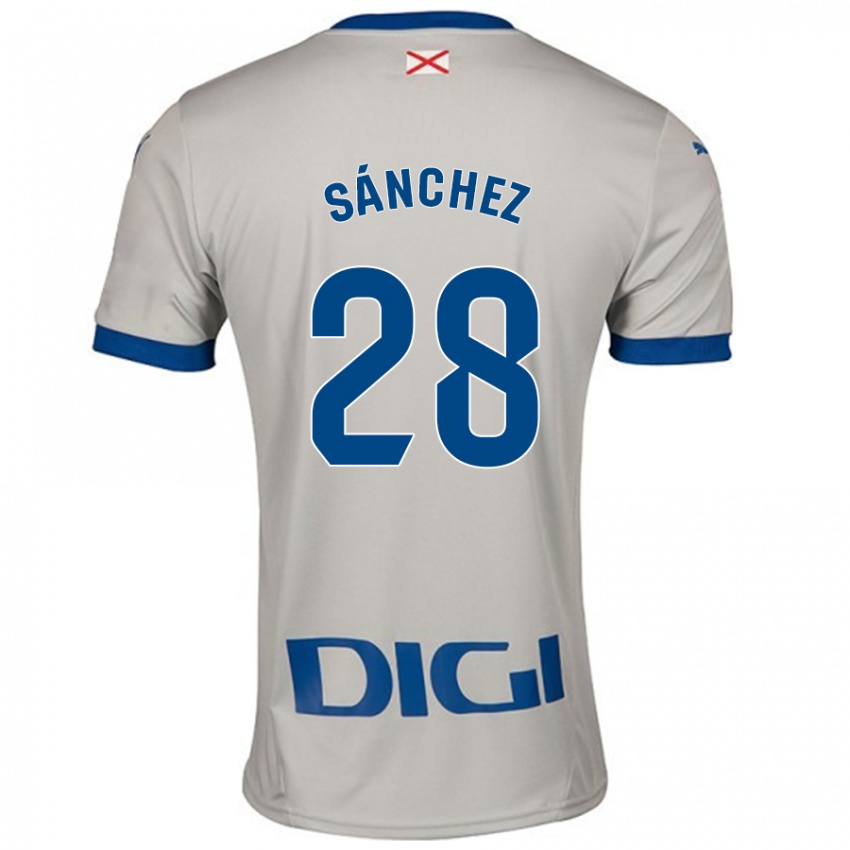 Kinderen Ander Sánchez #28 Lichtgrijs Uitshirt Uittenue 2024/25 T-Shirt