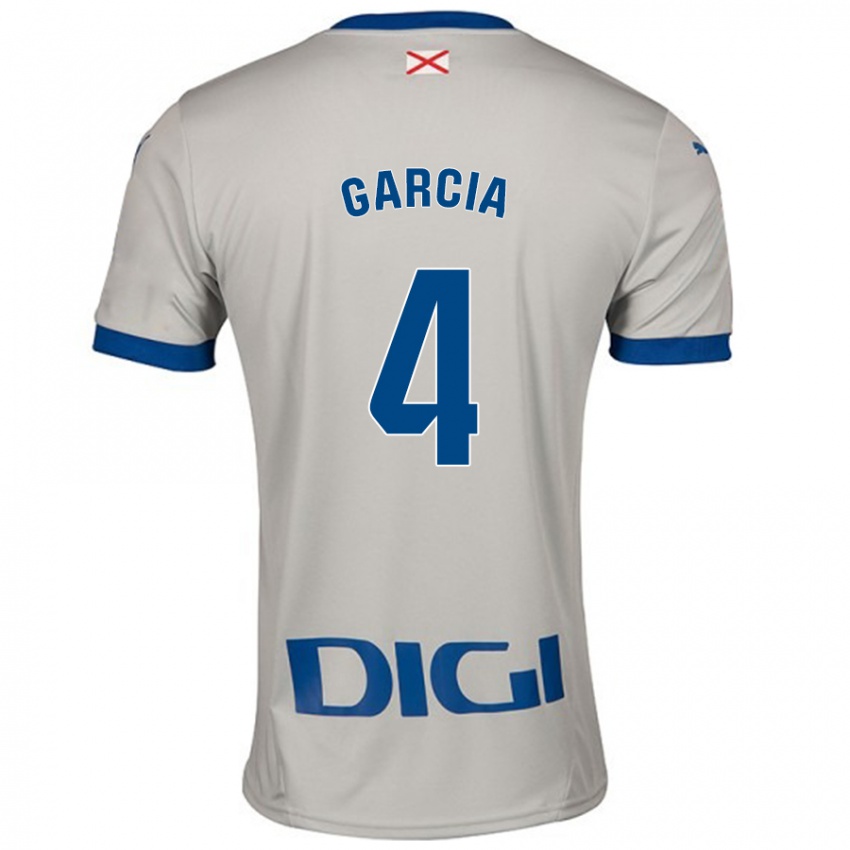 Kinderen Pichi García #4 Lichtgrijs Uitshirt Uittenue 2024/25 T-Shirt