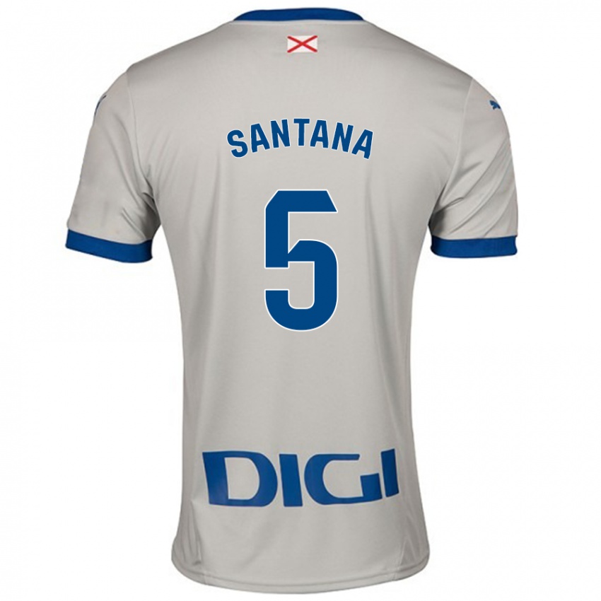 Kinderen Vanesa Santana #5 Lichtgrijs Uitshirt Uittenue 2024/25 T-Shirt