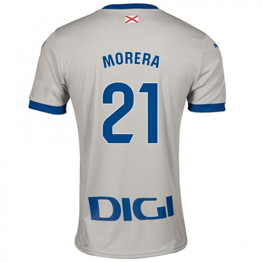 Kinderen Carla Morera #21 Lichtgrijs Uitshirt Uittenue 2024/25 T-Shirt