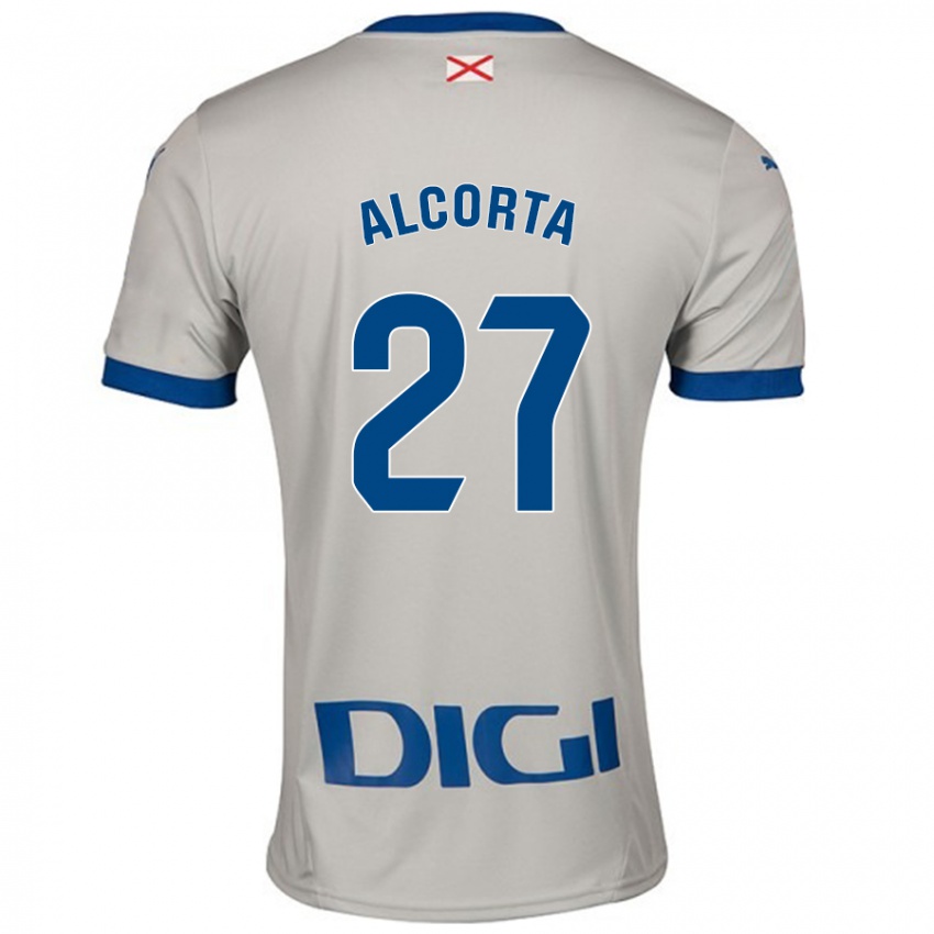 Kinderen Alaitz Alcorta #27 Lichtgrijs Uitshirt Uittenue 2024/25 T-Shirt