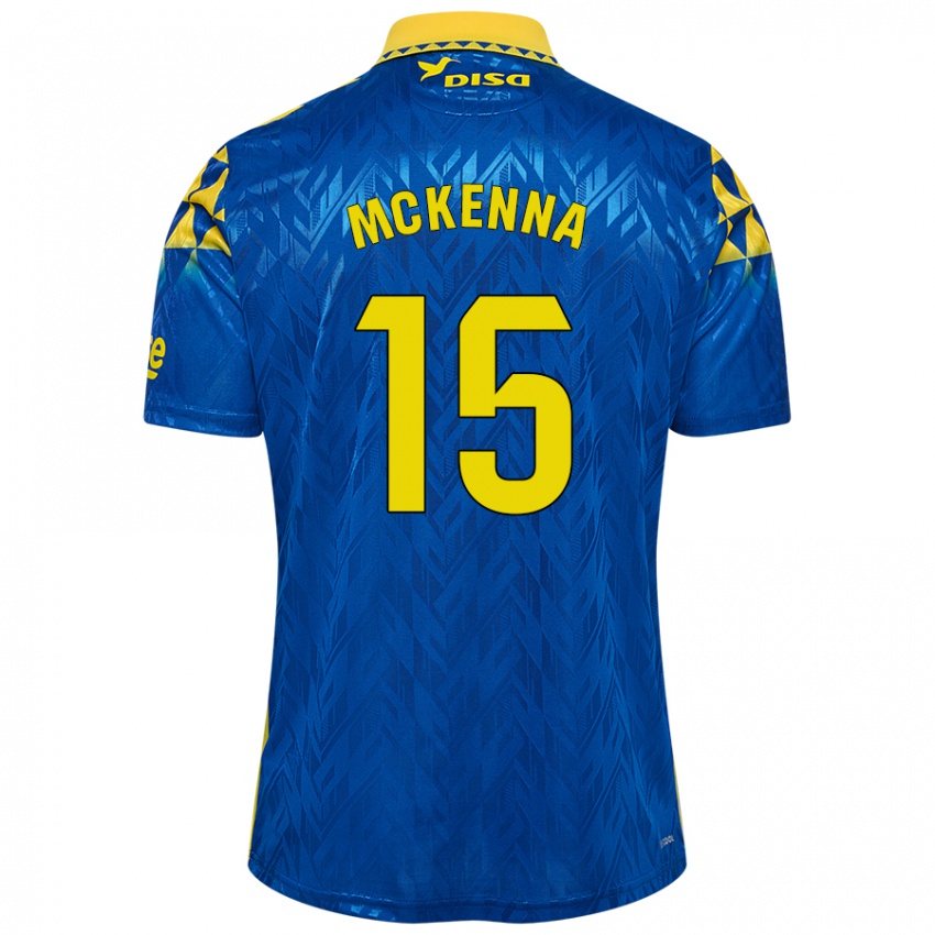 Kinderen Scott Mckenna #15 Blauw Geel Uitshirt Uittenue 2024/25 T-Shirt