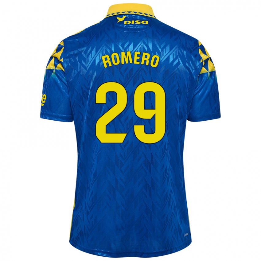 Kinderen Elías Romero #29 Blauw Geel Uitshirt Uittenue 2024/25 T-Shirt