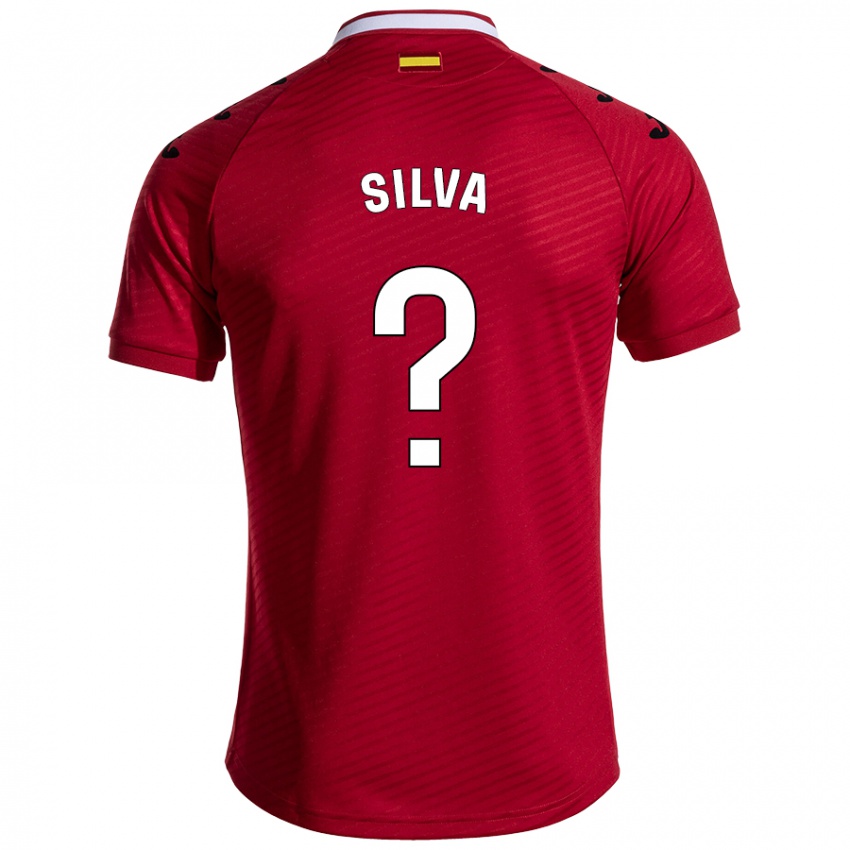 Kinderen Jonathan Silva #0 Donkerrood Uitshirt Uittenue 2024/25 T-Shirt