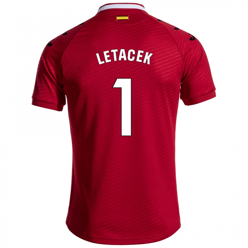 Kinderen Jiri Letacek #1 Donkerrood Uitshirt Uittenue 2024/25 T-Shirt