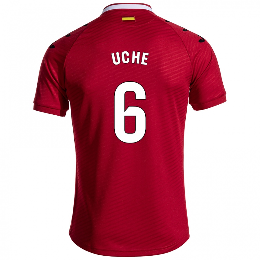 Kinderen Chrisantus Uche #6 Donkerrood Uitshirt Uittenue 2024/25 T-Shirt