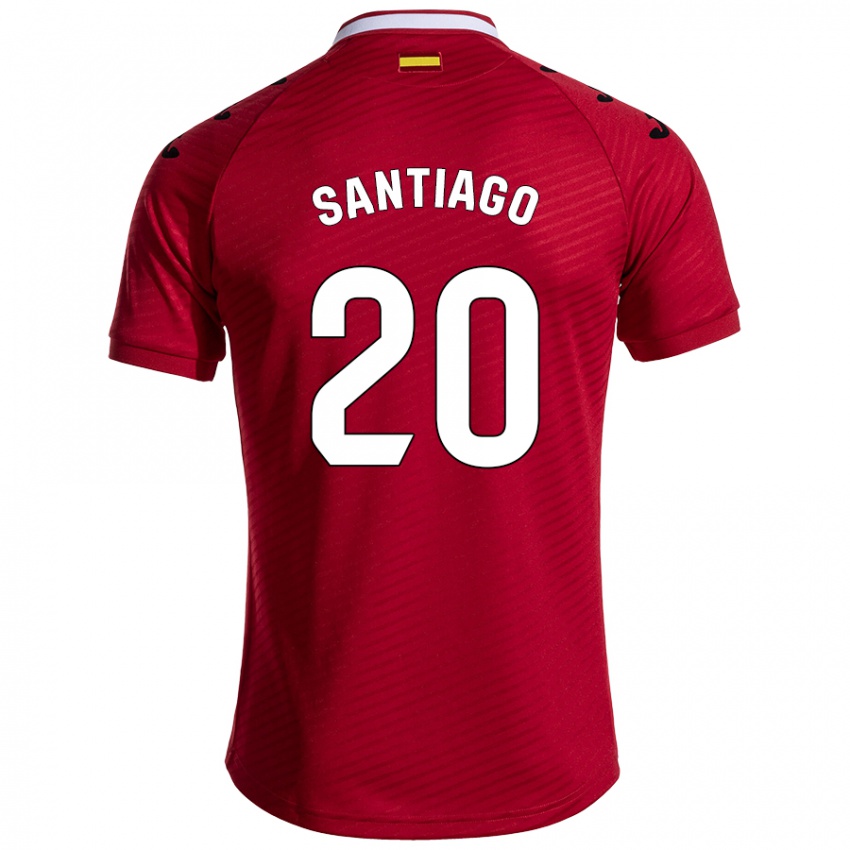 Kinderen Yellu Santiago #20 Donkerrood Uitshirt Uittenue 2024/25 T-Shirt