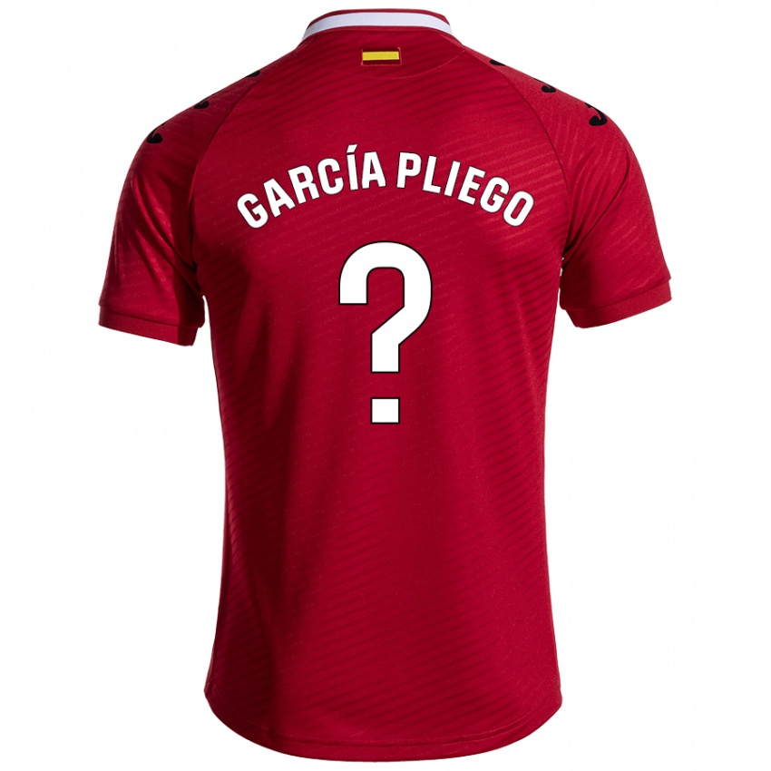 Kinderen Hugo García Pliego #0 Donkerrood Uitshirt Uittenue 2024/25 T-Shirt