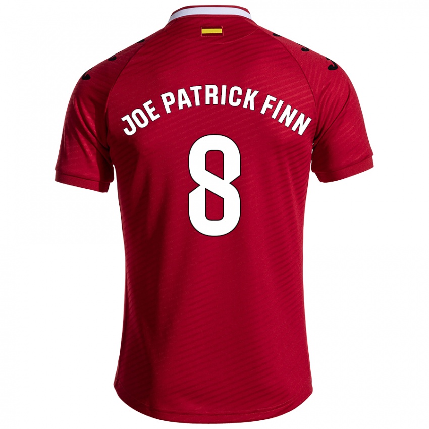 Kinderen John Joe Patrick Finn #8 Donkerrood Uitshirt Uittenue 2024/25 T-Shirt