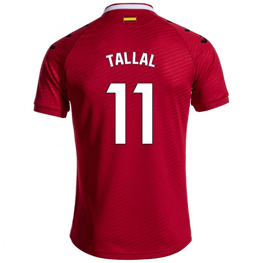 Kinderen Yassin Tallal #11 Donkerrood Uitshirt Uittenue 2024/25 T-Shirt