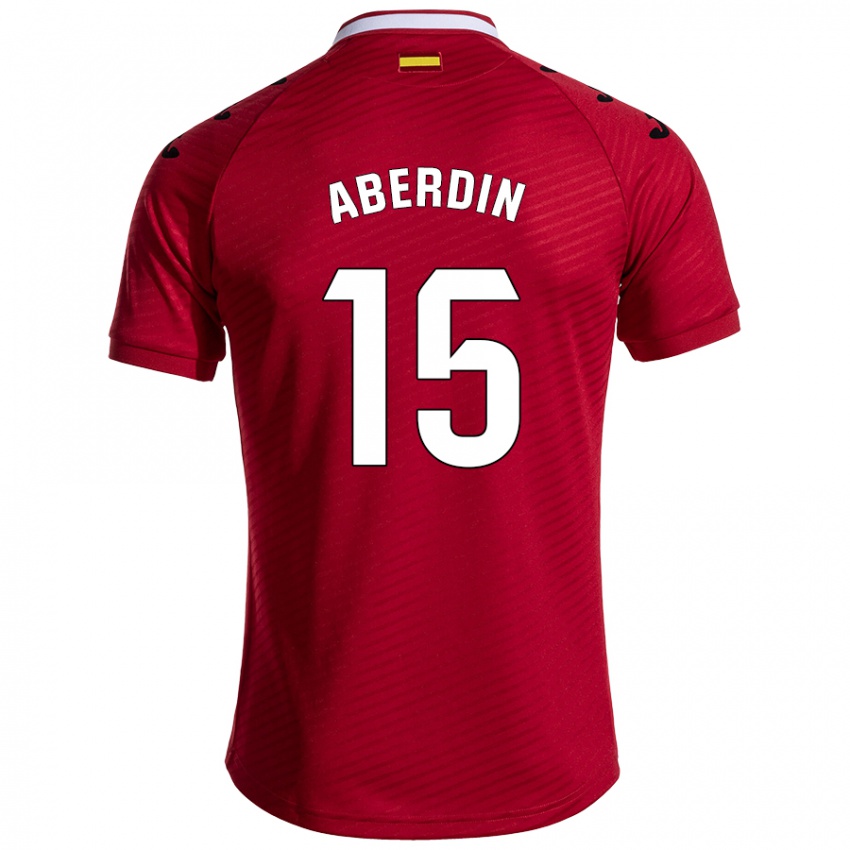 Kinderen Nabil Aberdin #15 Donkerrood Uitshirt Uittenue 2024/25 T-Shirt