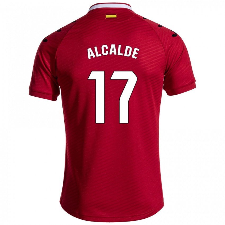 Kinderen Jacobo Alcalde #17 Donkerrood Uitshirt Uittenue 2024/25 T-Shirt