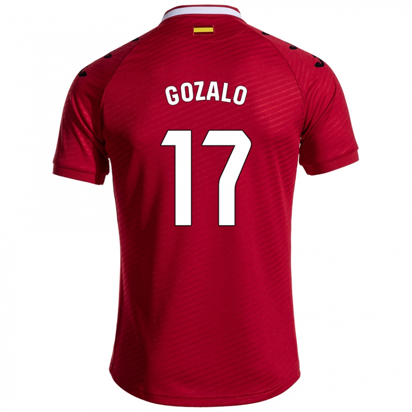 Kinderen Marcos Gozalo #17 Donkerrood Uitshirt Uittenue 2024/25 T-Shirt