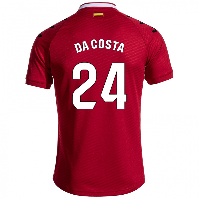 Kinderen Coba Da Costa #24 Donkerrood Uitshirt Uittenue 2024/25 T-Shirt