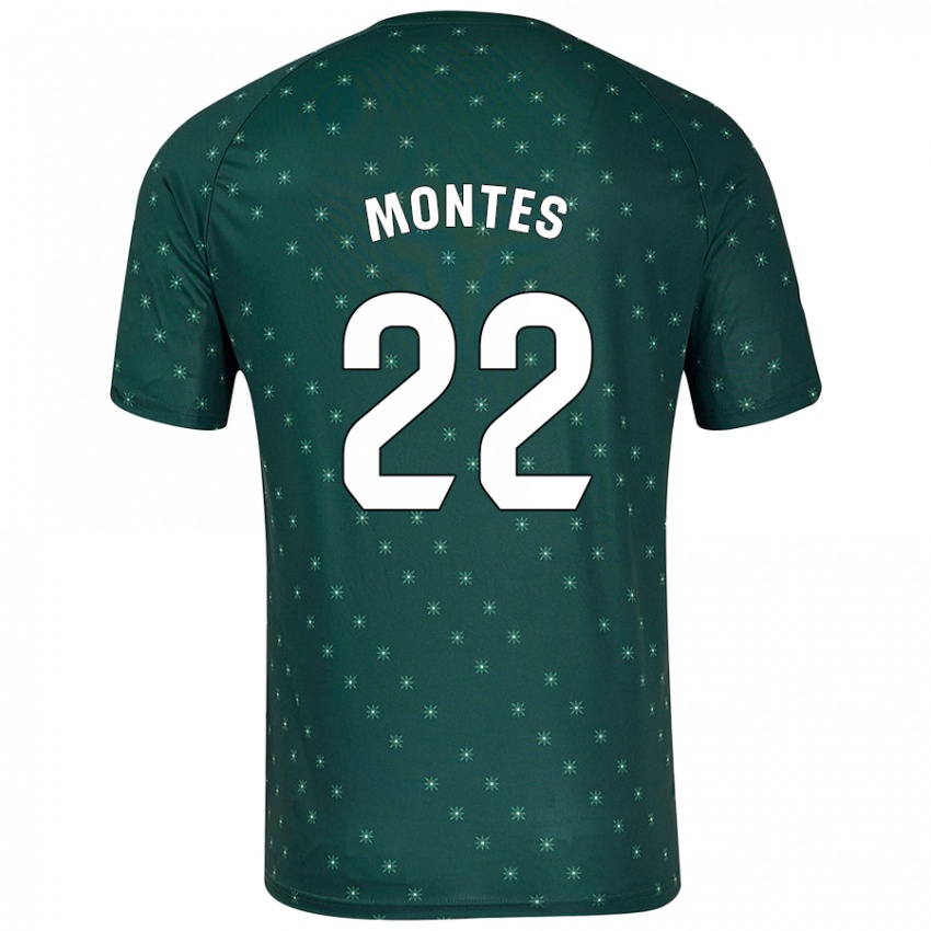 Kinderen César Montes #22 Donkergroen Uitshirt Uittenue 2024/25 T-Shirt