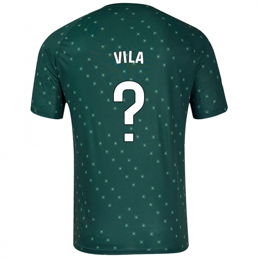 Kinderen Nacho Vila #0 Donkergroen Uitshirt Uittenue 2024/25 T-Shirt