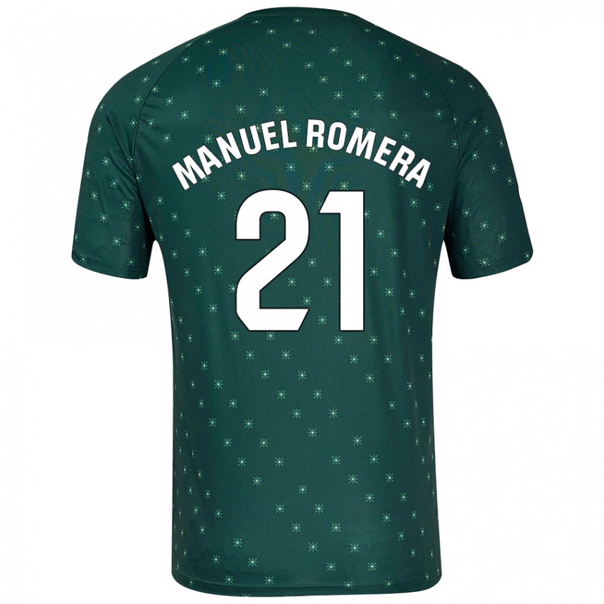 Kinderen José Manuel Romera #21 Donkergroen Uitshirt Uittenue 2024/25 T-Shirt