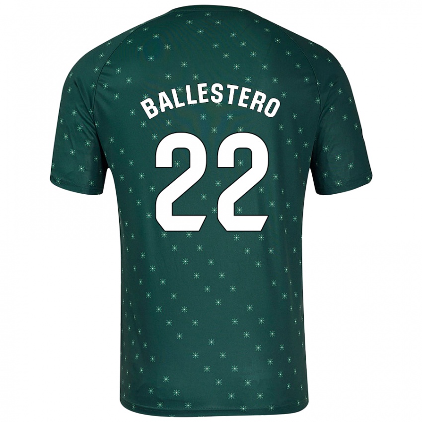 Kinderen Carlos Ballestero #22 Donkergroen Uitshirt Uittenue 2024/25 T-Shirt