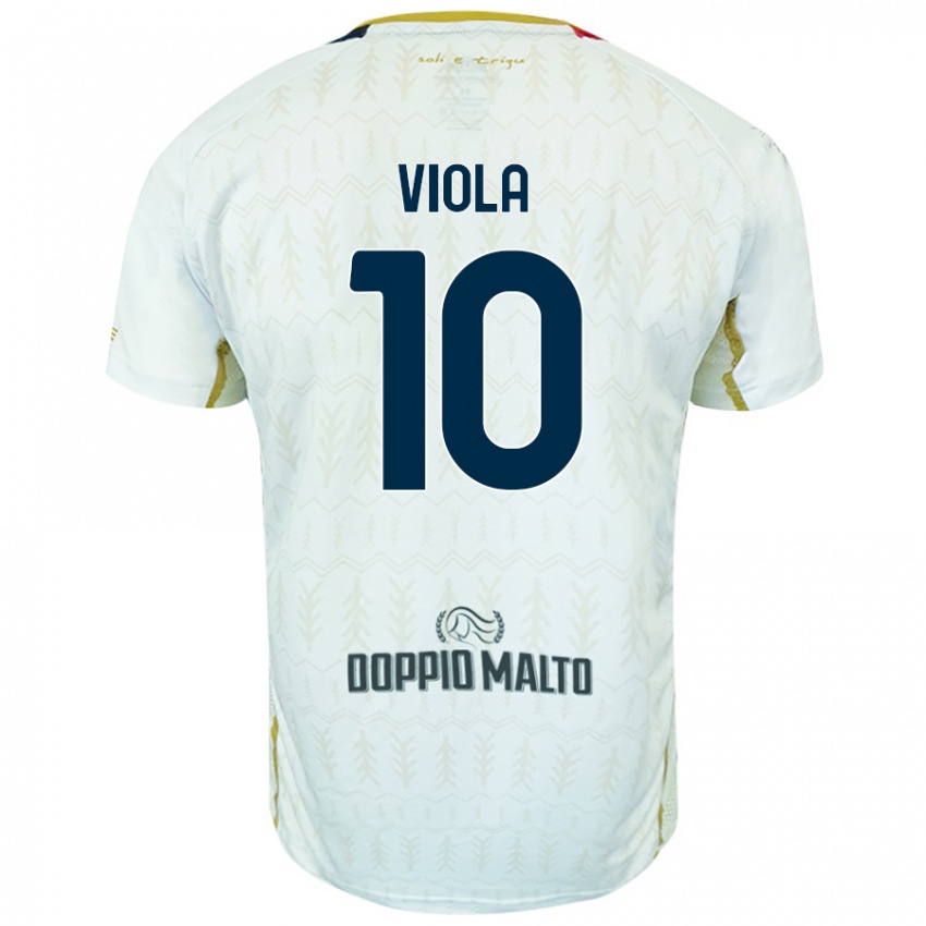 Kinderen Nicolas Viola #10 Wit Uitshirt Uittenue 2024/25 T-Shirt