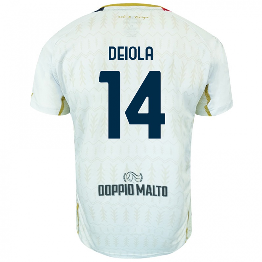 Kinderen Alessandro Deiola #14 Wit Uitshirt Uittenue 2024/25 T-Shirt