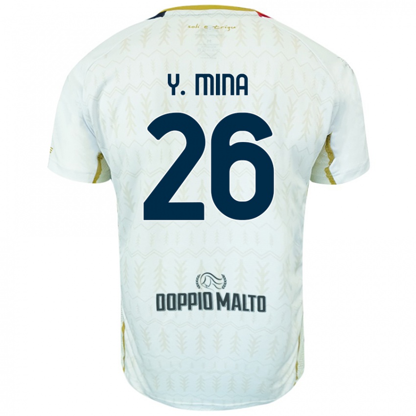 Kinderen Yerry Mina #26 Wit Uitshirt Uittenue 2024/25 T-Shirt