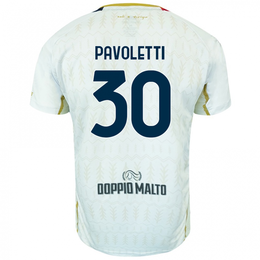 Kinderen Leonardo Pavoletti #30 Wit Uitshirt Uittenue 2024/25 T-Shirt