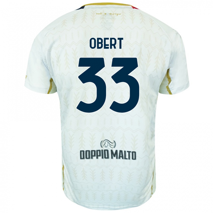 Kinderen Adam Obert #33 Wit Uitshirt Uittenue 2024/25 T-Shirt