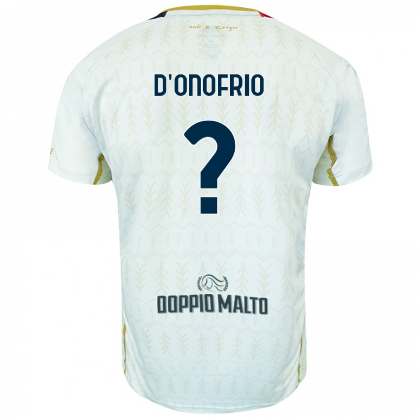 Kinderen Vincenzo D'onofrio #0 Wit Uitshirt Uittenue 2024/25 T-Shirt