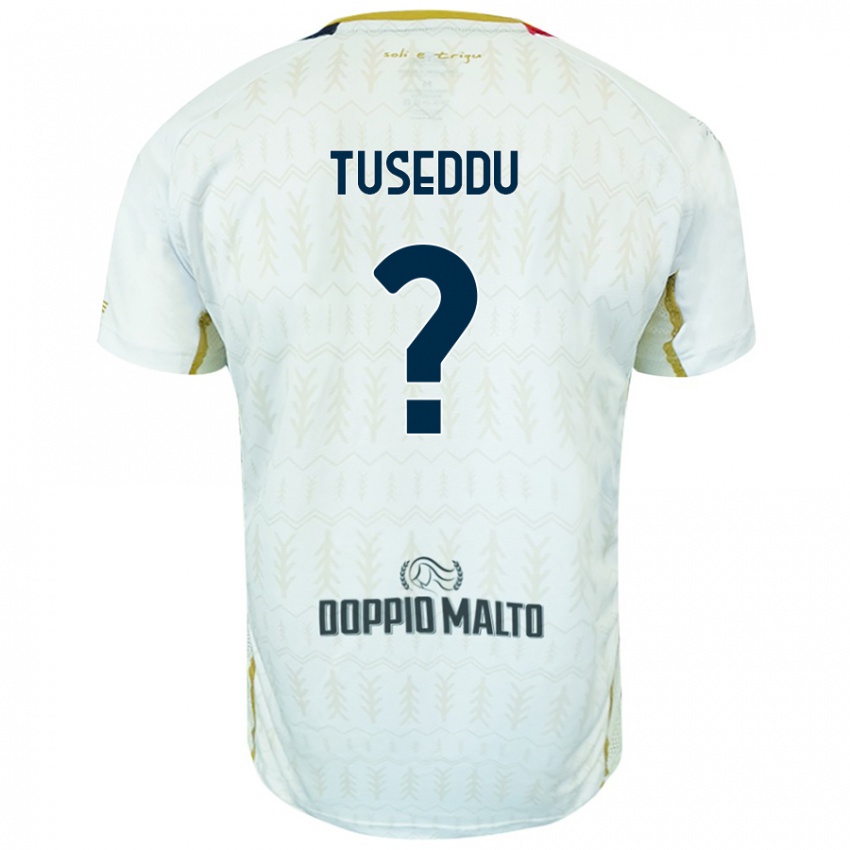 Kinderen Alessio Tuseddu #0 Wit Uitshirt Uittenue 2024/25 T-Shirt