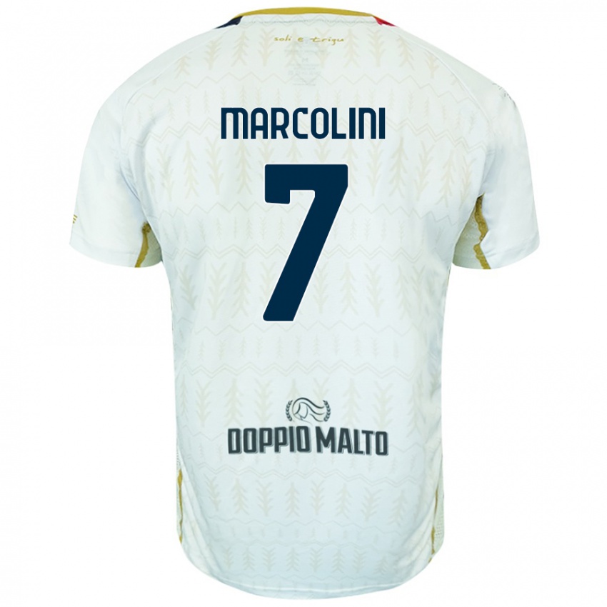 Kinderen Diego Marcolini #7 Wit Uitshirt Uittenue 2024/25 T-Shirt