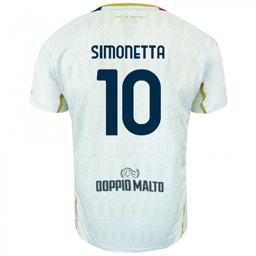 Kinderen Jacopo Simonetta #10 Wit Uitshirt Uittenue 2024/25 T-Shirt