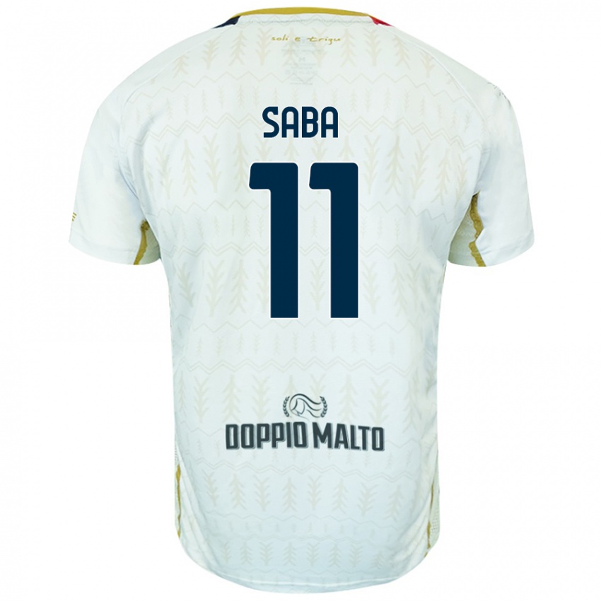 Kinderen Alessio Saba #11 Wit Uitshirt Uittenue 2024/25 T-Shirt