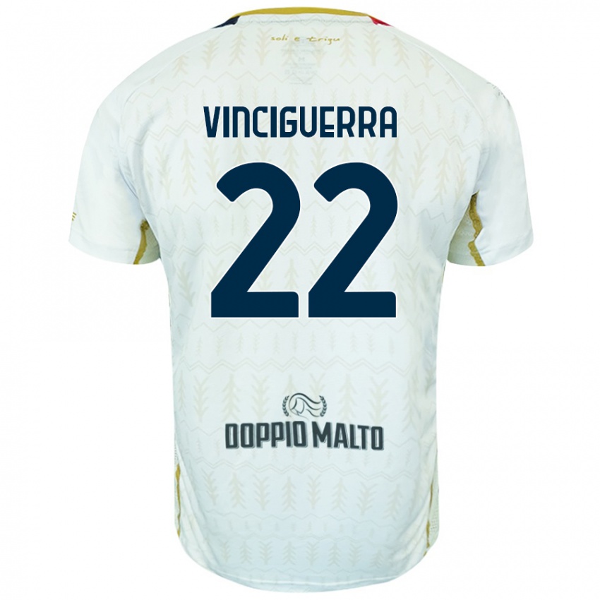 Kinderen Alessandro Vinciguerra #22 Wit Uitshirt Uittenue 2024/25 T-Shirt