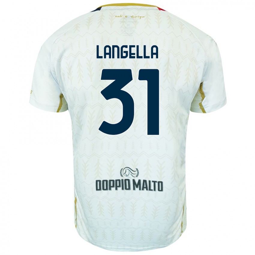 Kinderen Matteo Langella #31 Wit Uitshirt Uittenue 2024/25 T-Shirt