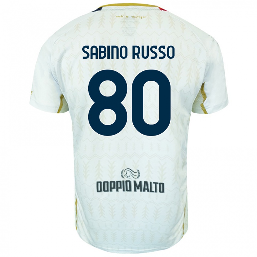 Kinderen Alessandro Sabino Russo #80 Wit Uitshirt Uittenue 2024/25 T-Shirt