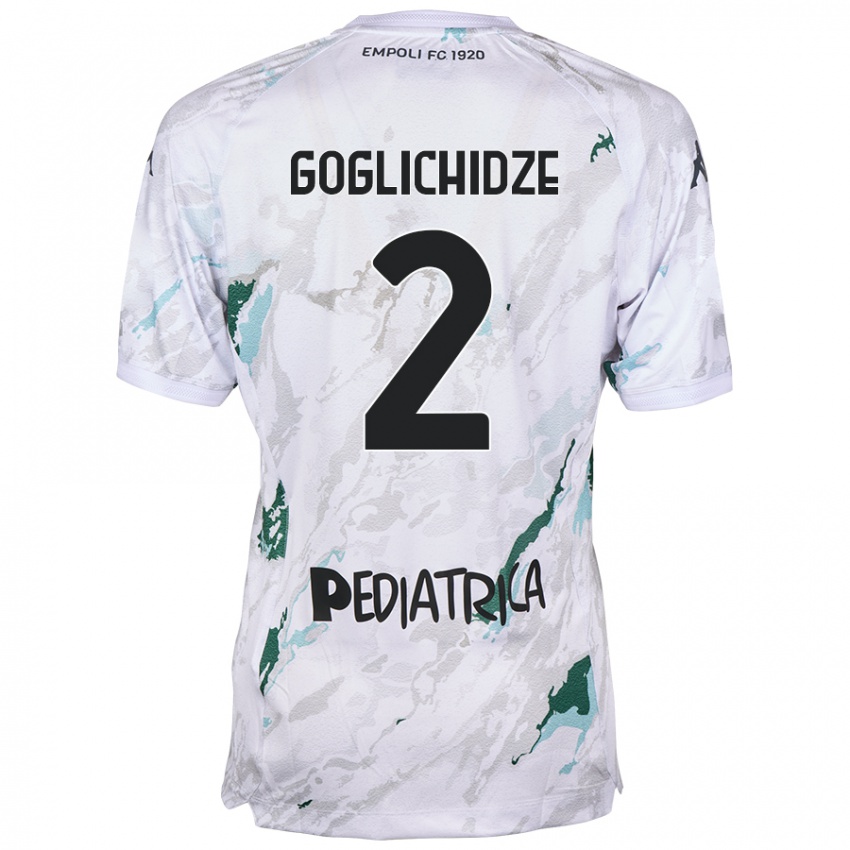 Kinderen Saba Goglichidze #2 Grijs Uitshirt Uittenue 2024/25 T-Shirt