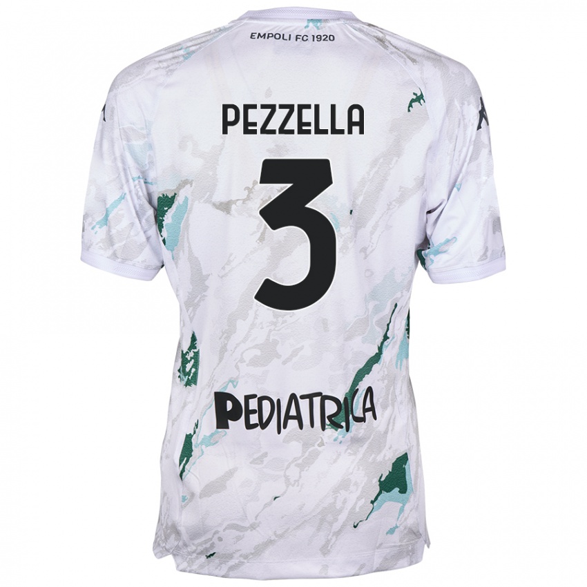 Kinderen Giuseppe Pezzella #3 Grijs Uitshirt Uittenue 2024/25 T-Shirt