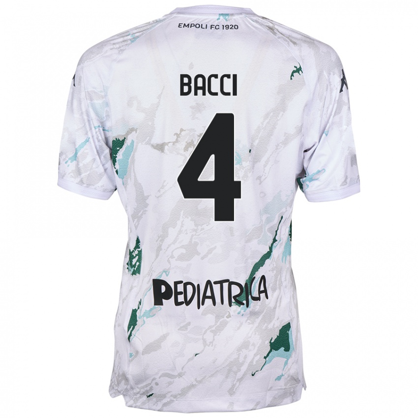 Kinderen Jacopo Bacci #4 Grijs Uitshirt Uittenue 2024/25 T-Shirt