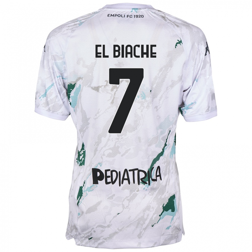 Kinderen Noah El Biache #7 Grijs Uitshirt Uittenue 2024/25 T-Shirt