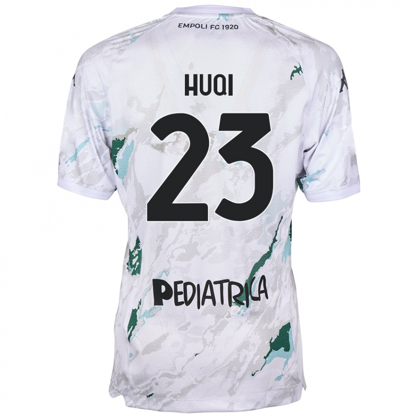 Kinderen Mattia Huqi #23 Grijs Uitshirt Uittenue 2024/25 T-Shirt