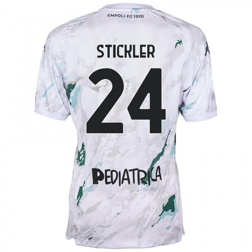 Kinderen Mateo Stickler #24 Grijs Uitshirt Uittenue 2024/25 T-Shirt